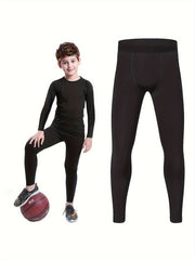 HOPLYNN Youth Compression Leggings Quick-Drying Sports Leggings