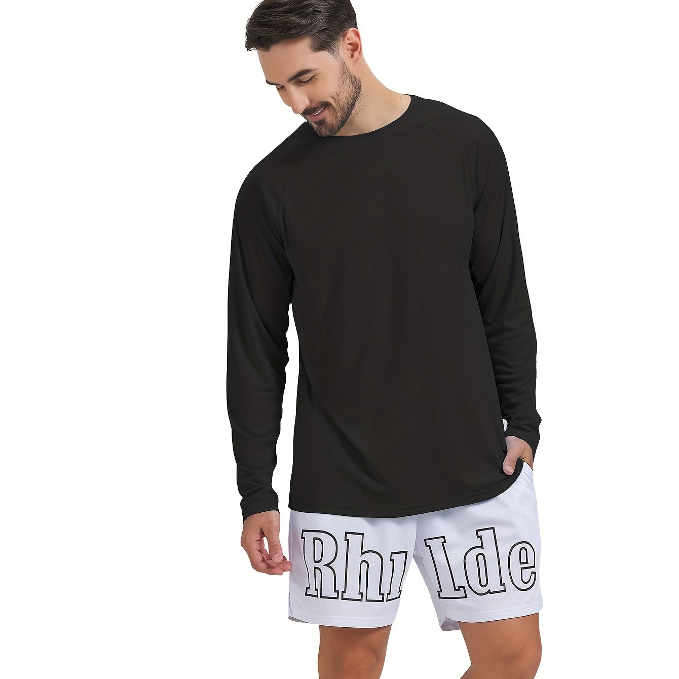 Men's UPF 50 Sun Protection Long Sleeve T Shirt Quick Dry Outdoor Fishing Tops