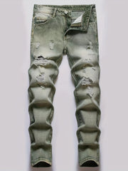 Boys Ripped Denim Jeans Straight Pants Bottoms Casual Kids Clothes