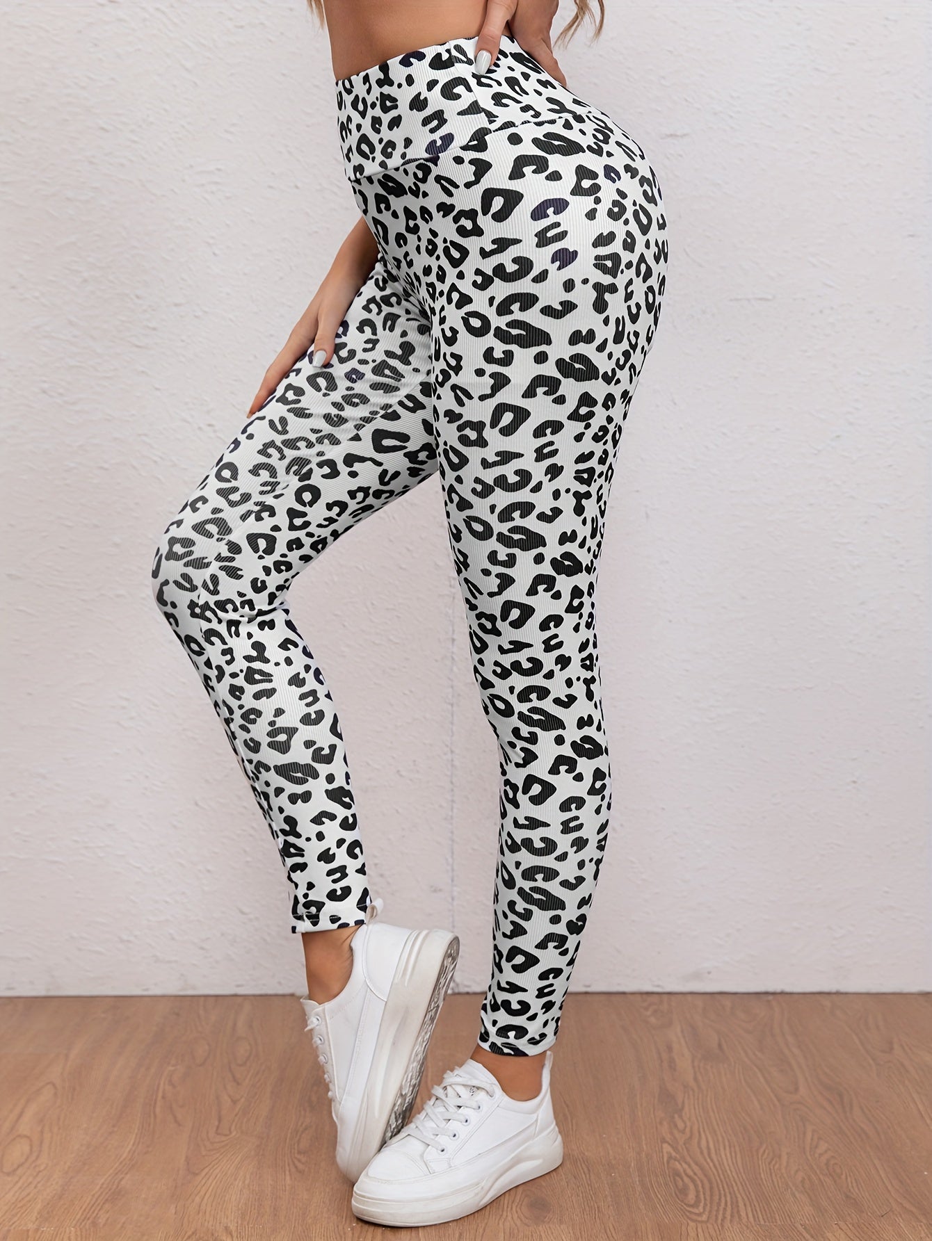 Leopard Print Yoga Pants High Stretch Leggings Women's Activewear