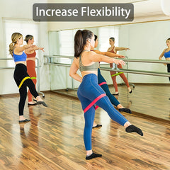 5pcs Yoga Tension Ring Set Non-slip Fitness Elastic Resistance Band