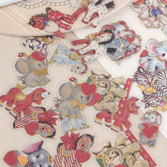 30pcs Animal Bronzing PET Sticker Pack Journal Decoration DIY