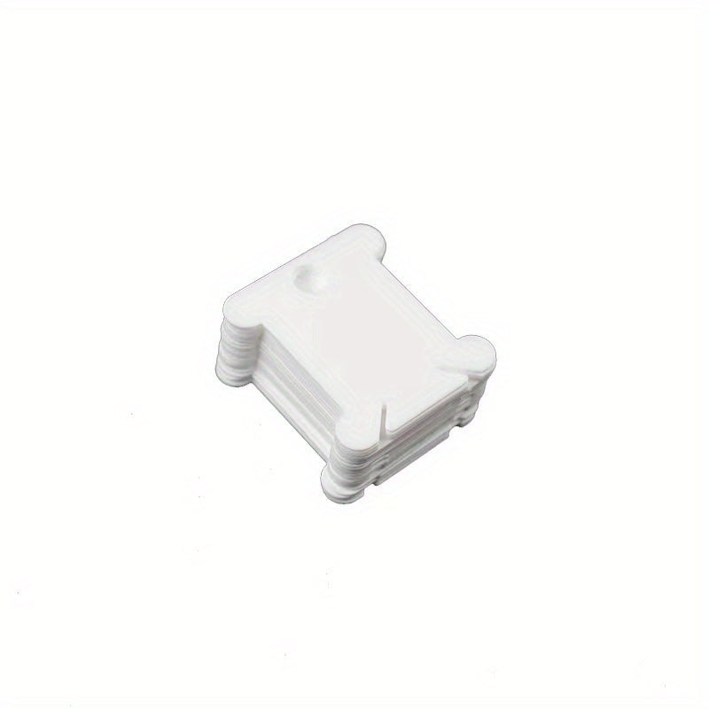 30pcs Plastic Floss Bobbins Transparent Winding Plate Cross Stitch Organizer