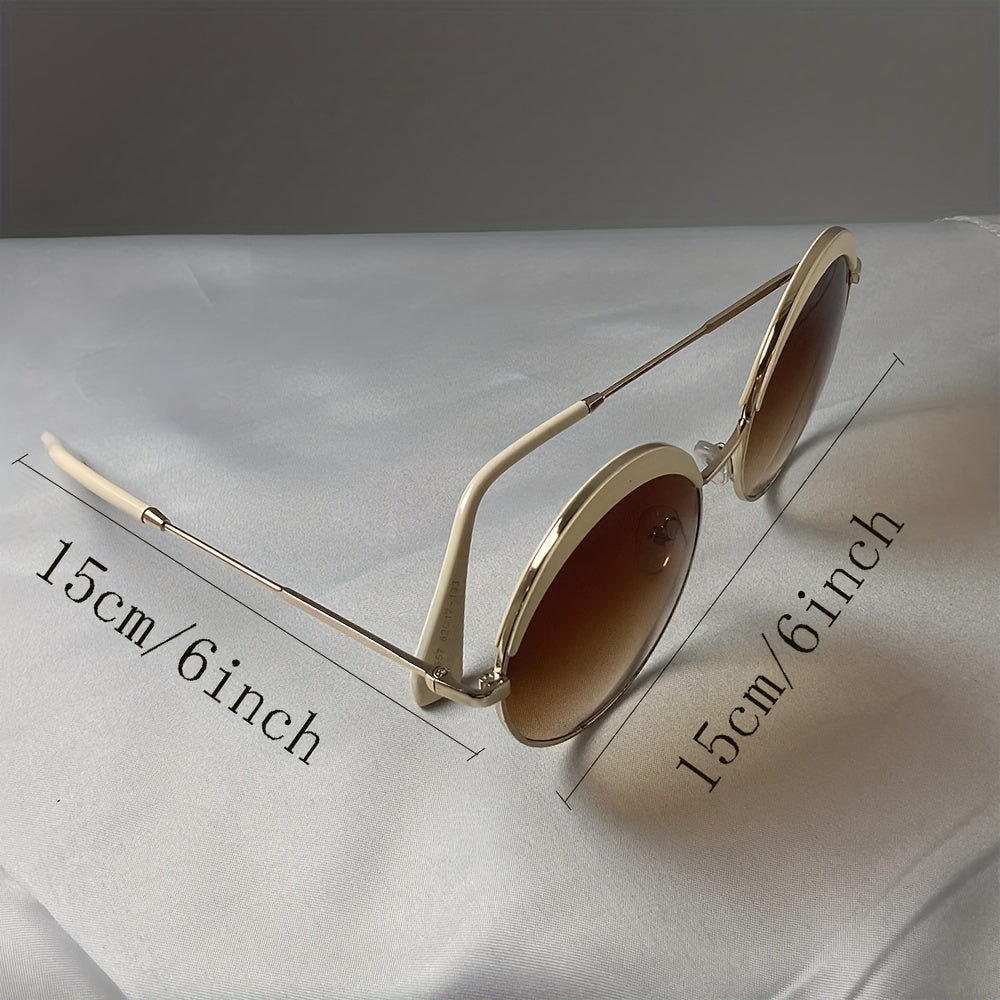 Round Polarized Sunglasses Gradient Glasses Driving Beach UV400