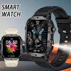 Unisex Smart Watch LED Flashlight Music Alerts Pedometer