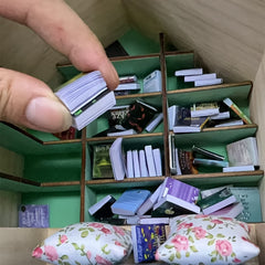 Set of 20 Mini Dollhouse Books for Learning Rooms, Libraries - 1:12 Scale