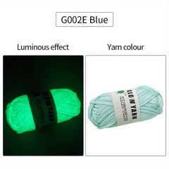 Polyester Glow in the dark Filler Yarn for DIY Knitting 50g pc