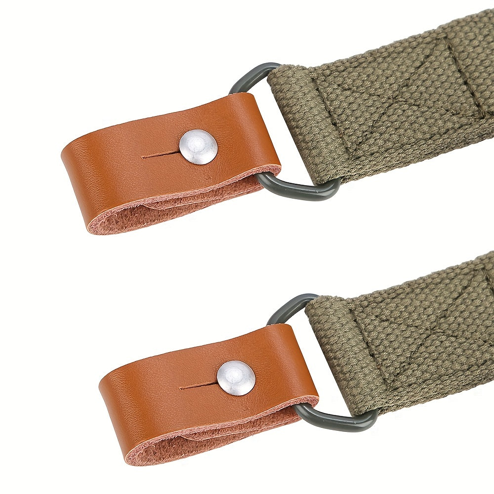 Adjustable 2 Point Strap Rope Cowhide Leather Belt Strap