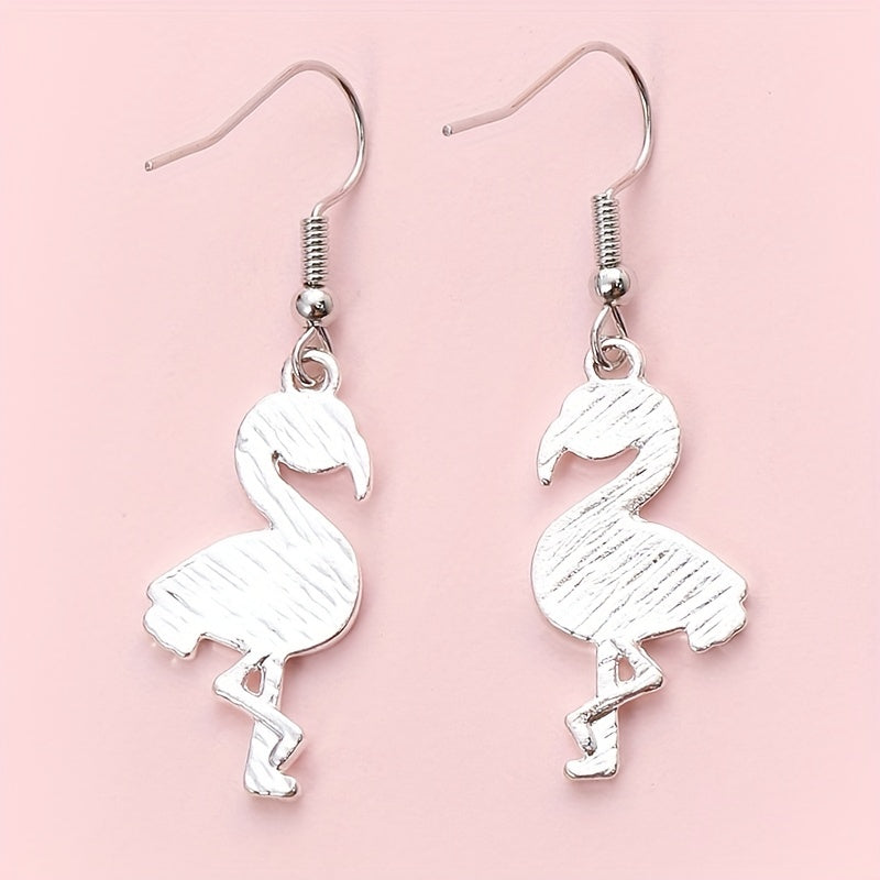 Cartoon Flamingo Earrings Holiday Party Girls Accessories