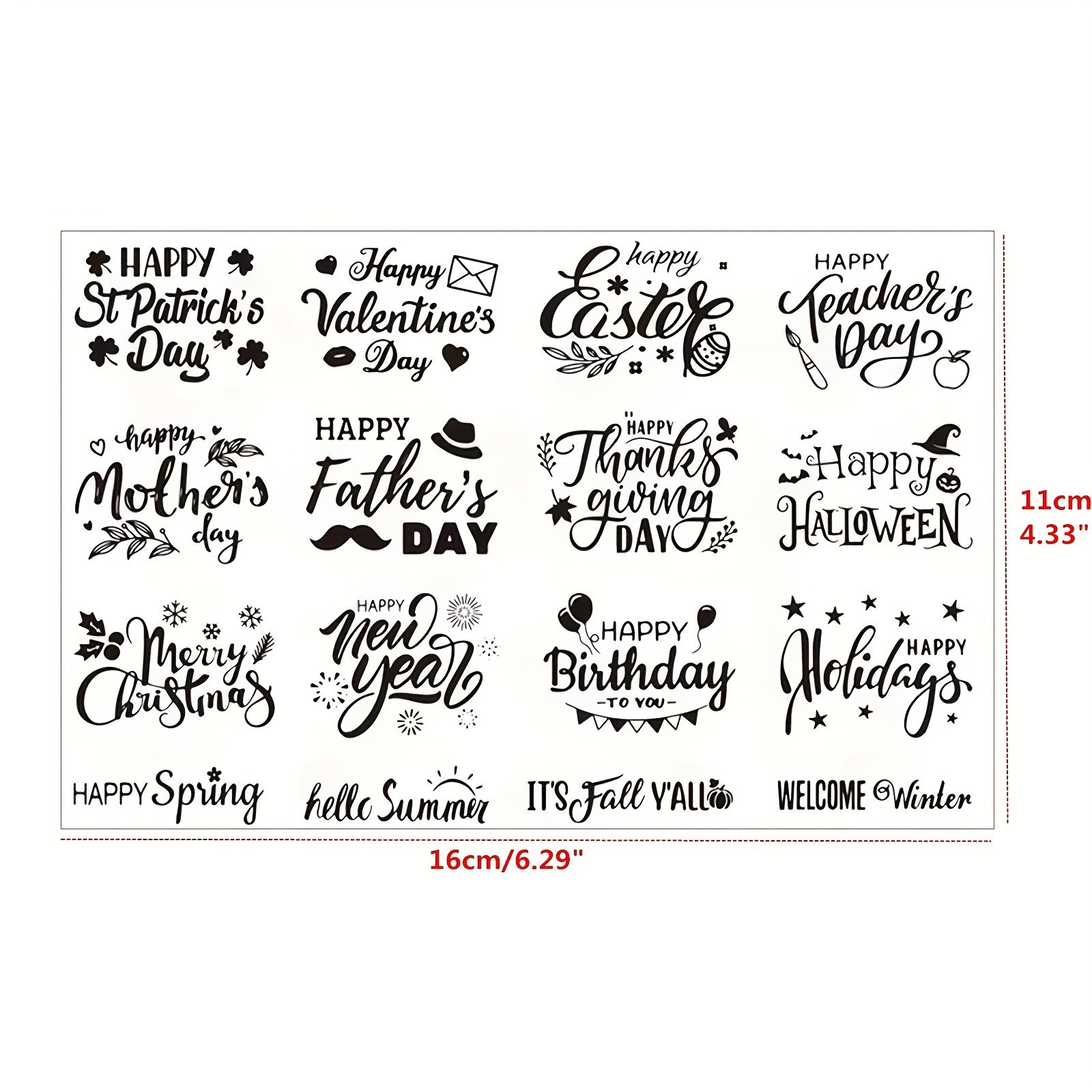 1pc Transparent Silicone Stamp for Card Making and Scrapbooking