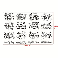 1pc Transparent Silicone Stamp for Card Making and Scrapbooking