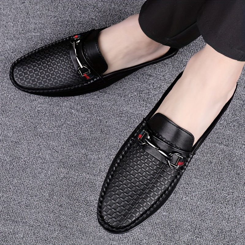Men's No Tie Lace Slip On Loafers Smart Casual Outdoor Walking Shoes