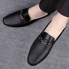 Men's No Tie Lace Slip On Loafers Smart Casual Outdoor Walking Shoes