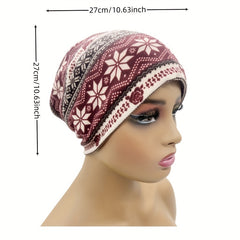 Boho Print Beanie Turban Chemo Hats For Women