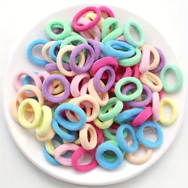 100 Children's Hair Rings Sweet Elastic Hair Ties