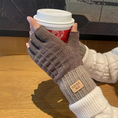 Meromibe Winter Warm Half Finger Gloves One Size Fits All