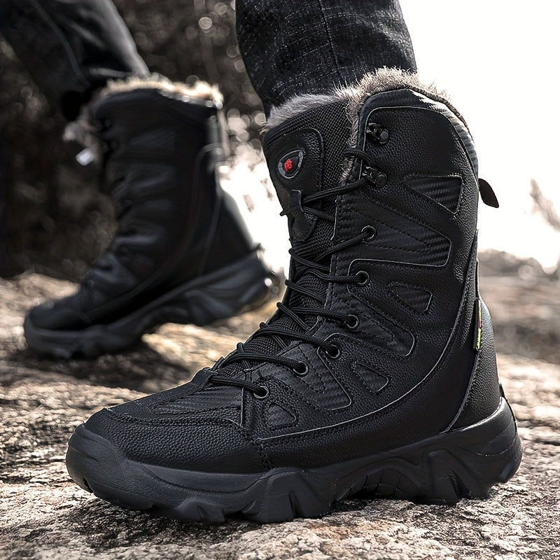 Men's Warm Fleece Snow Boots Cozy Ankle Boots