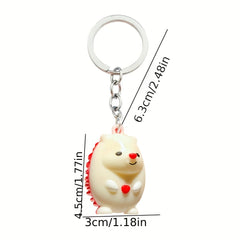 Hedgehog Key Chain For Kids Birthday Gift Key Ring Holder Wallet Bag Animal