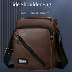 Men's PU Leather Bag Shoulder Bag Business Casual Large Capacity Messenger Bag