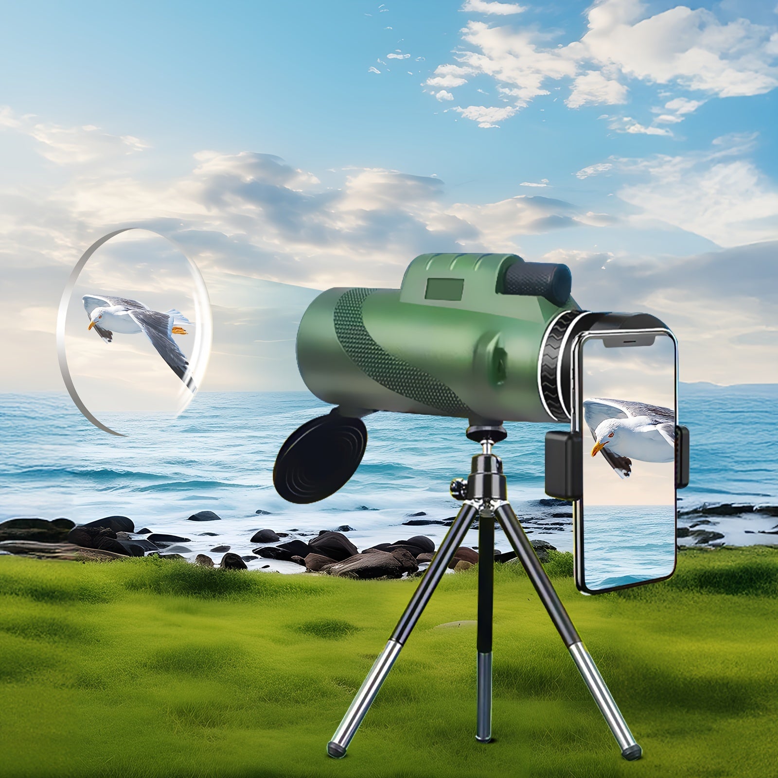 High Definition 10x42mm Binoculars with Smartphone Photography Support
