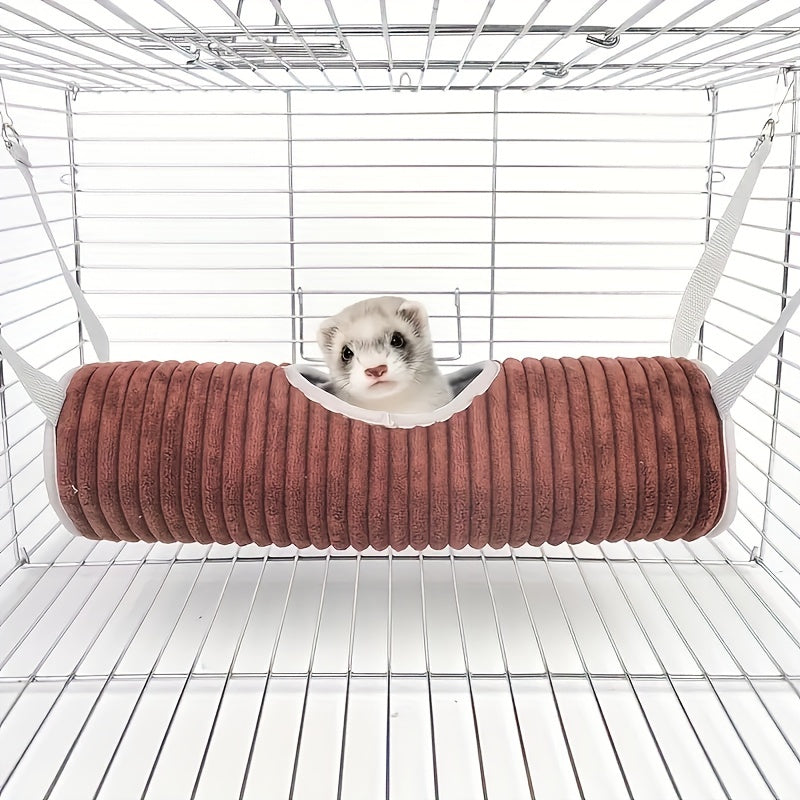 Cozy Pet Plush Hammock: Hanging Tunnel Swing for Hamsters & Chinchillas