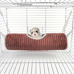 Cozy Pet Plush Hammock: Hanging Tunnel Swing for Hamsters & Chinchillas