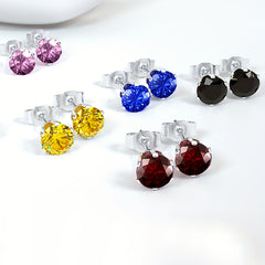 Summer Style CZ Decor Stud Earrings Set, Holiday Birthday Party Gift