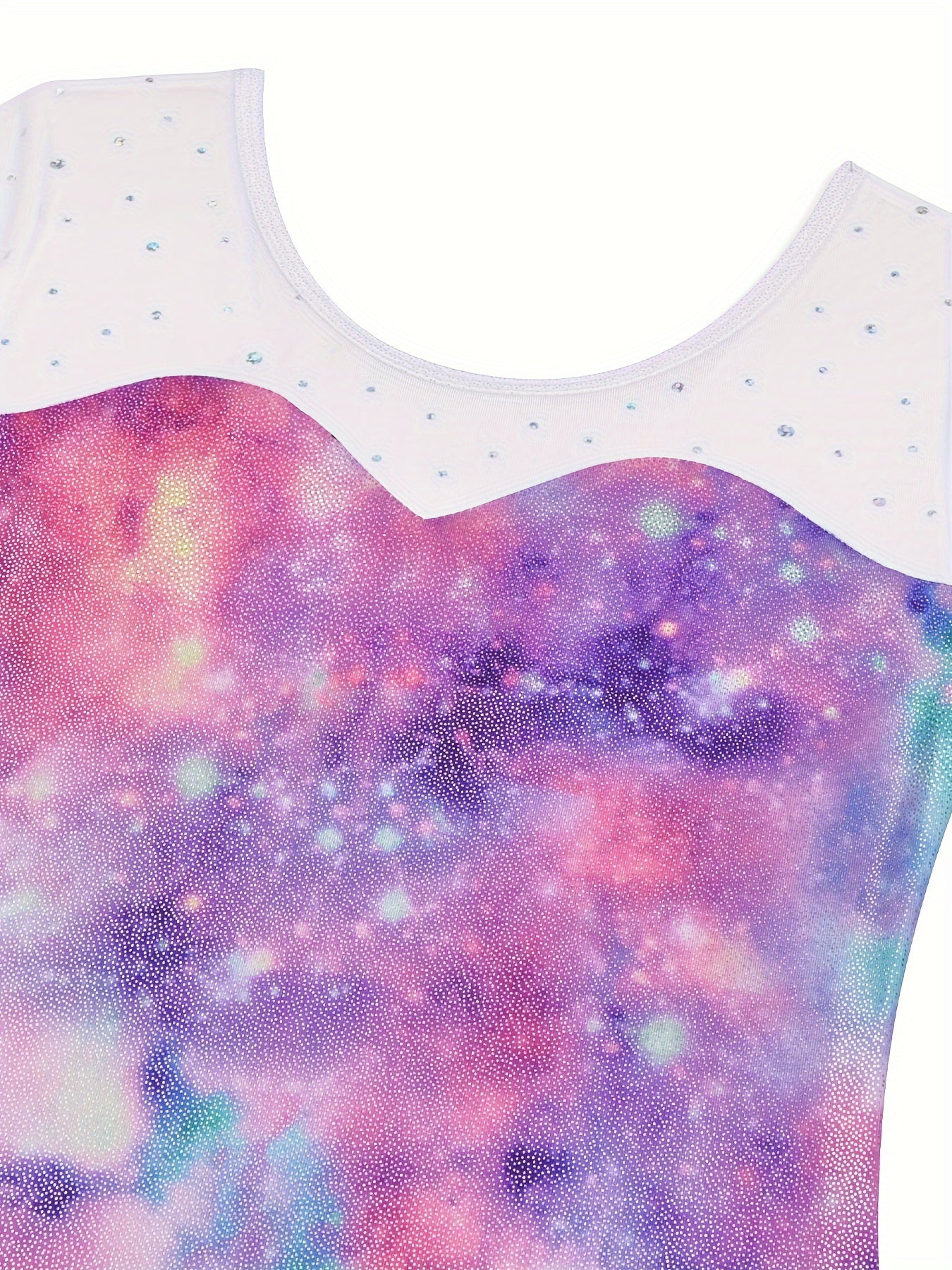 Girls Sequin Long Sleeve Starry Sky Leotard for Ballet Dance