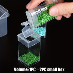 12pcs Clear Bottle Organizer for DIY Mosaic Diamond Painting Bead Crafts