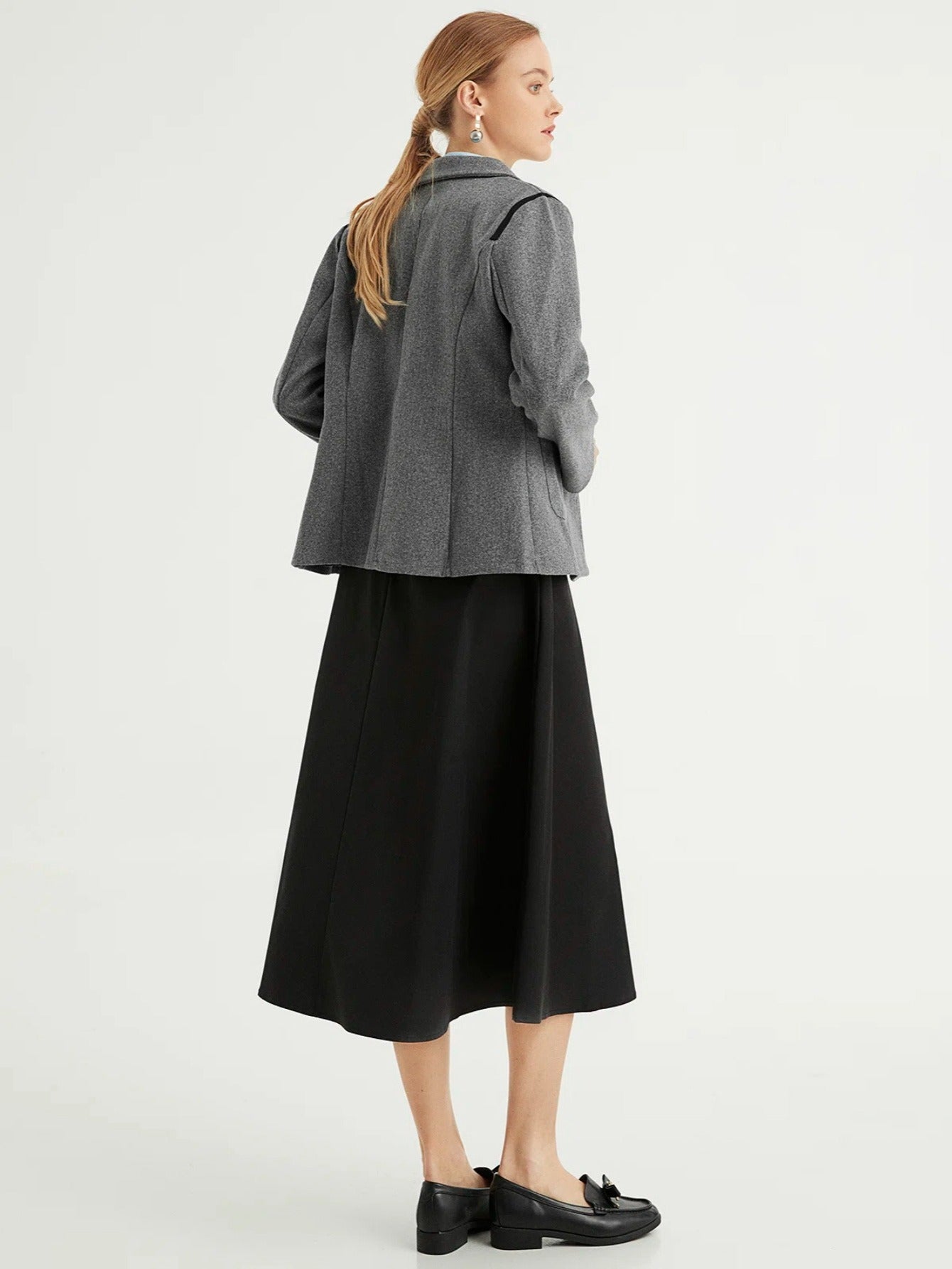 Casual Solid Button Coat Long Sleeve Pocket Lapel Comfy Outerwear