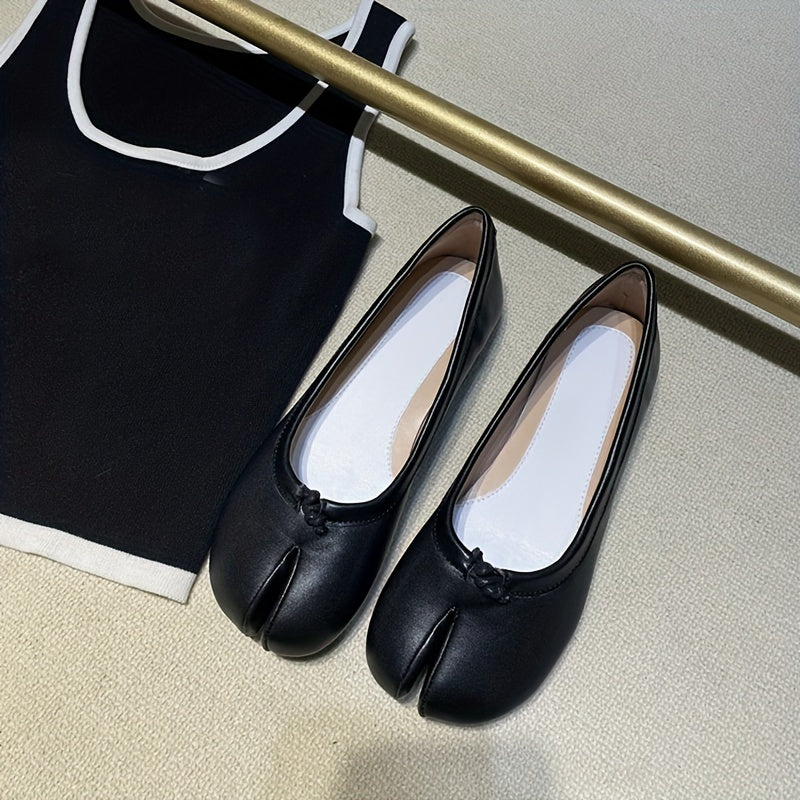 Women's Tabi Flat Square Toe Slip On Shoes Walking Flats