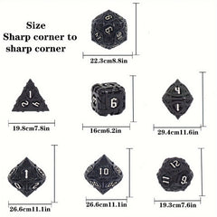 7pcs Metal Polyhedral Dice Set Christmas Gift