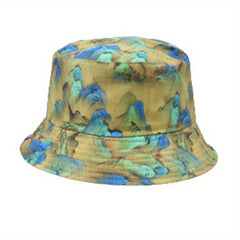 Print Double Sided Fisherman Hat For Men And Women Casual Sun Hat