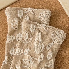 6 Pairs Floral Pattern Socks Comfy & Breathable Women's Stockings