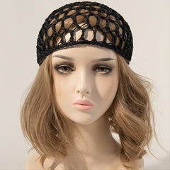 Mesh Crochet Hair Net Rayon Knit Snood Hat for Women Hairnet Snoods Cover
