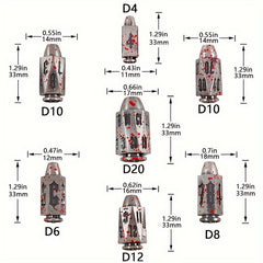 Metal Dice Set Bullet Shape 7pcs