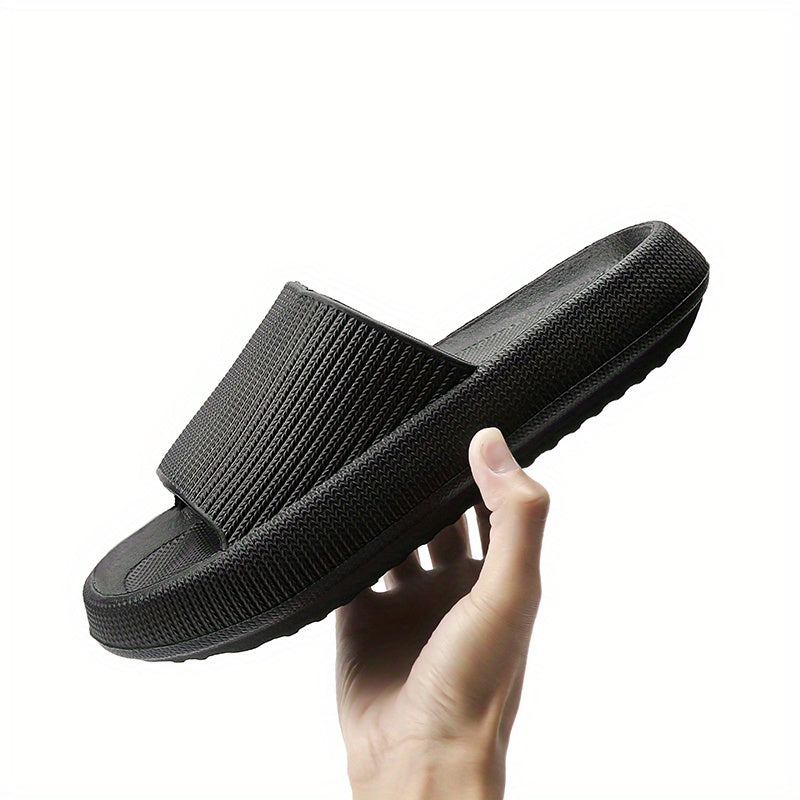 Men's Non Slip Platform Slides Comfortable Pillowy Slides
