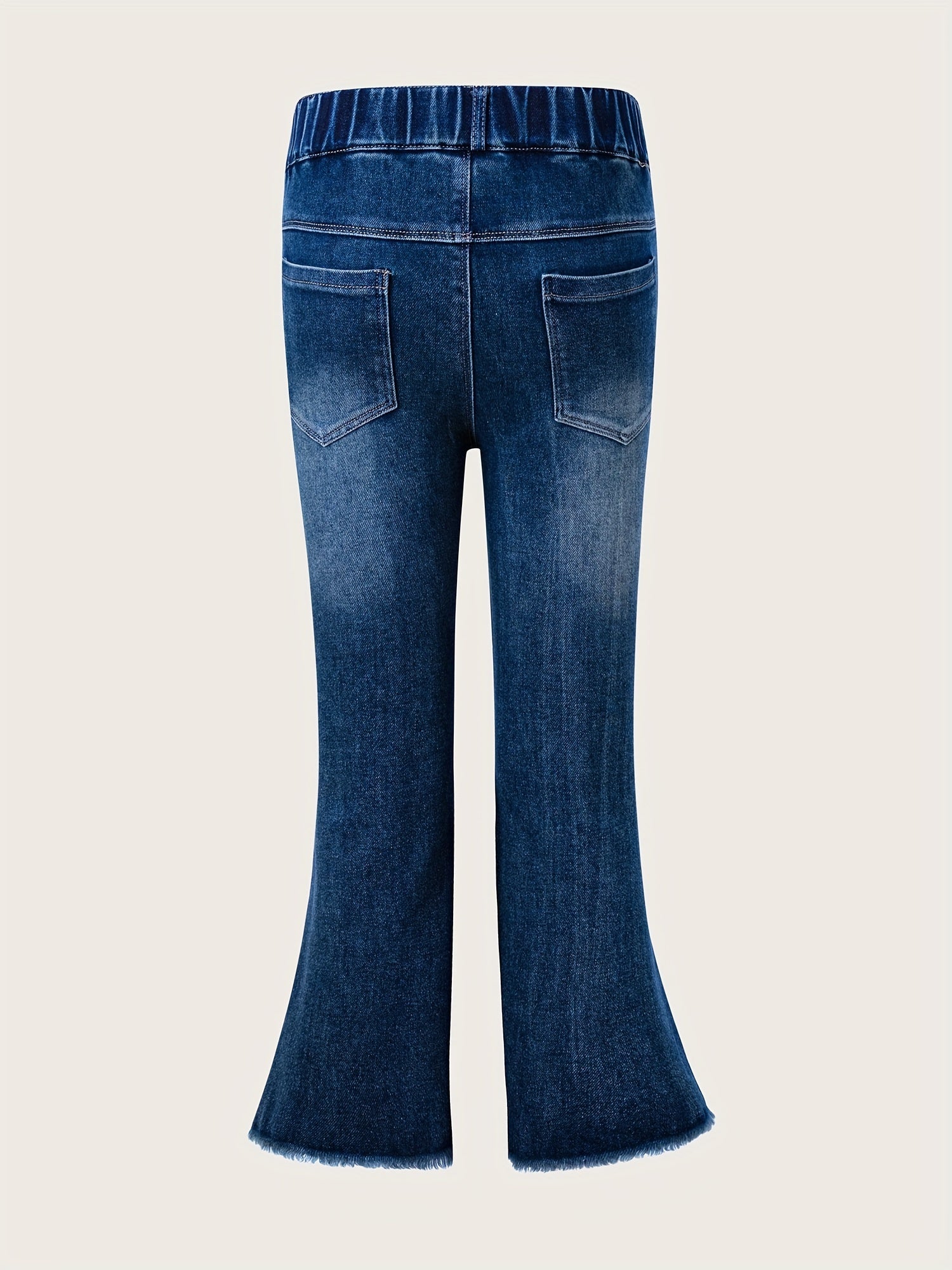 Girl's Flared Jeans with Bowknot - Youth Casual Clothing