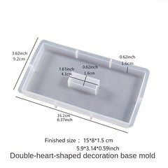 Diy Drip Resin Plaster Love Hanging Photo Frame Silicone Mold