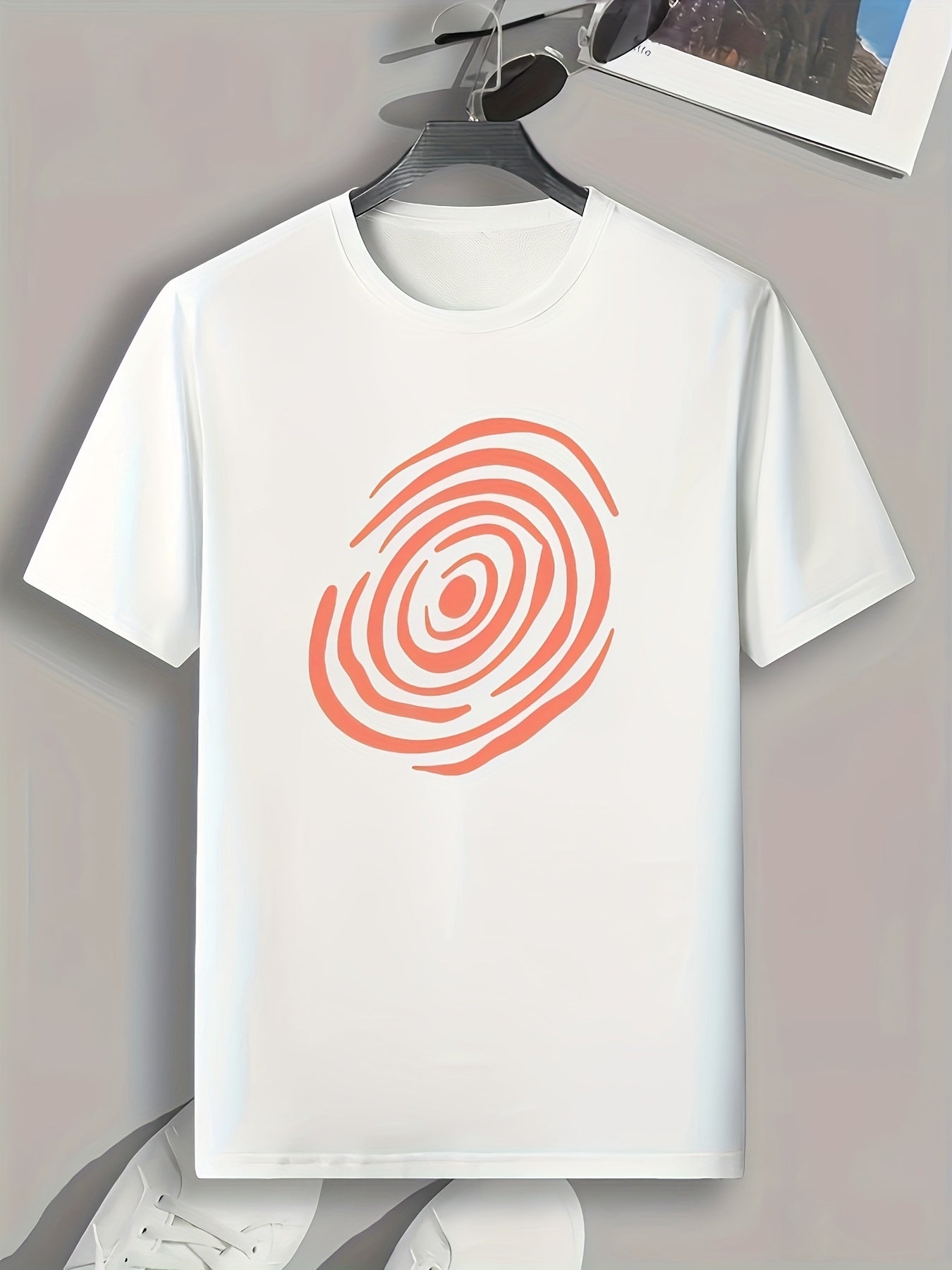 Fingerprint Pattern Print Men's Sports T-shirt