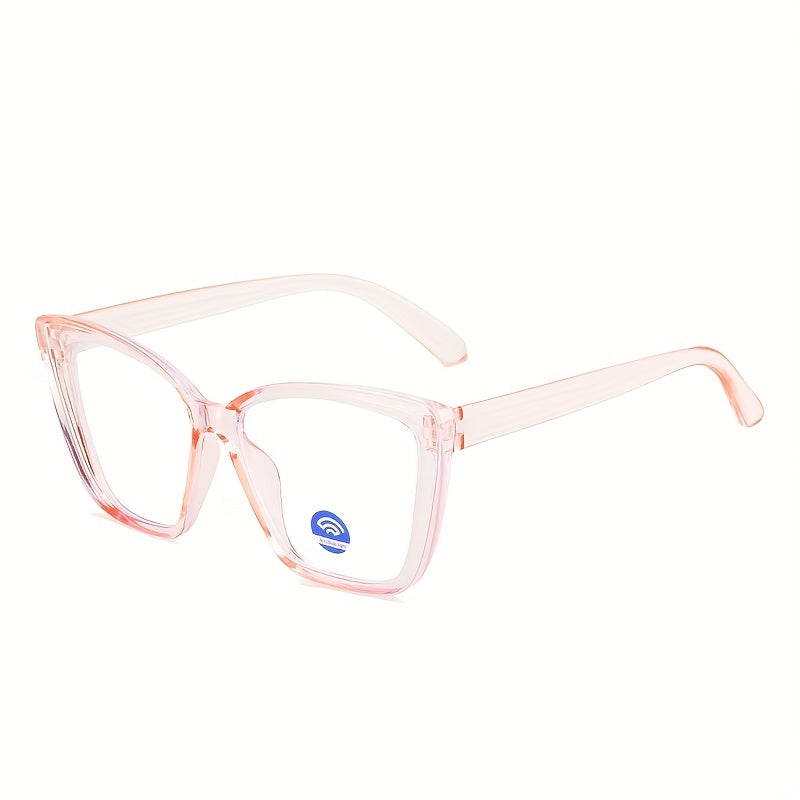 Cat Eye Anti Light Glasses For Women Men Students Clear Jelly Frame