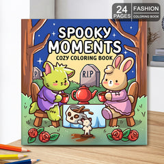 Spooky Moments Adult Coloring Book Single Sided Print