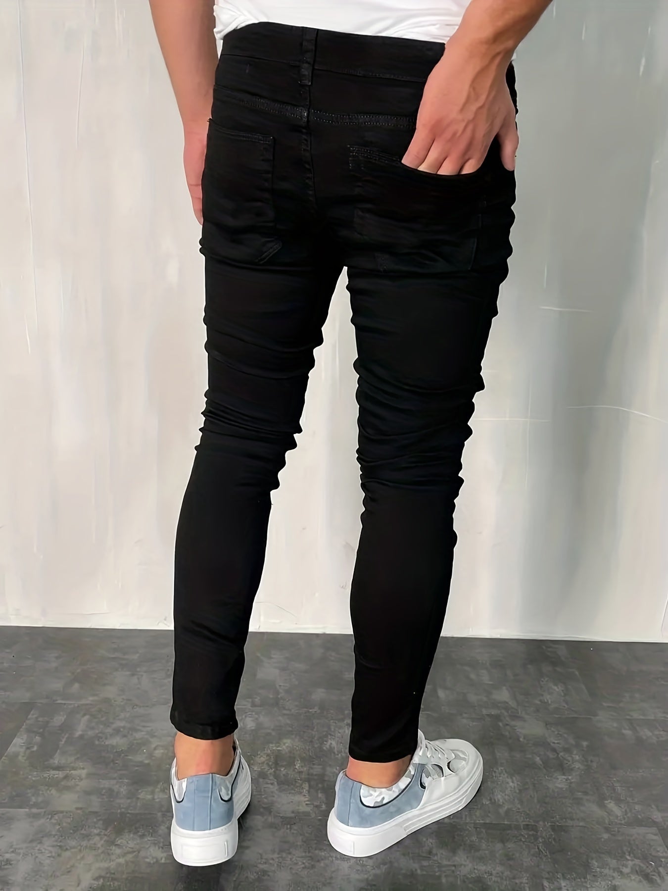 Slim Fit Jeans Men's Casual Street Style Denim Pants