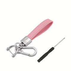Leather Car Keychain Metal Key Chain Car Fob Key Holder