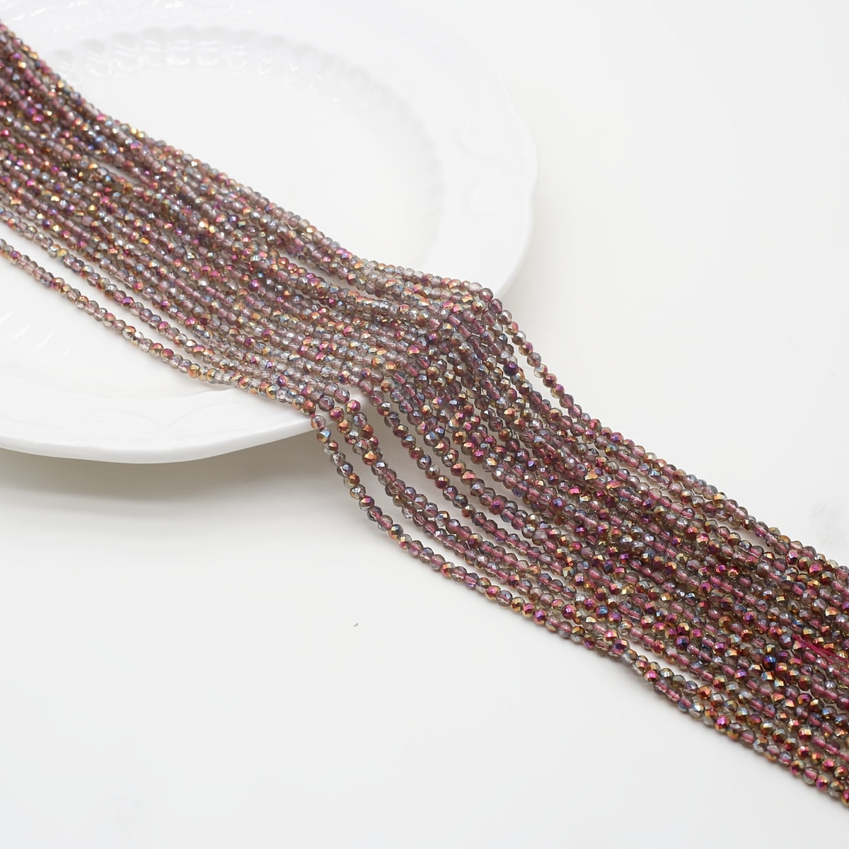 15'' Red Brown Spinel Faceted Beads for Plated Beading
