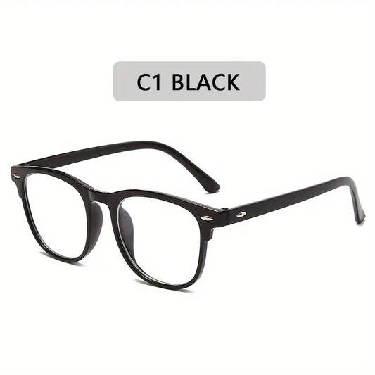 Retro Oval Frame Anti Light Shading Glasses for TV & Computer