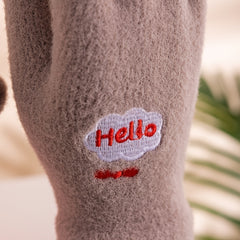Women's Solid Warm Winter Knitted Gloves