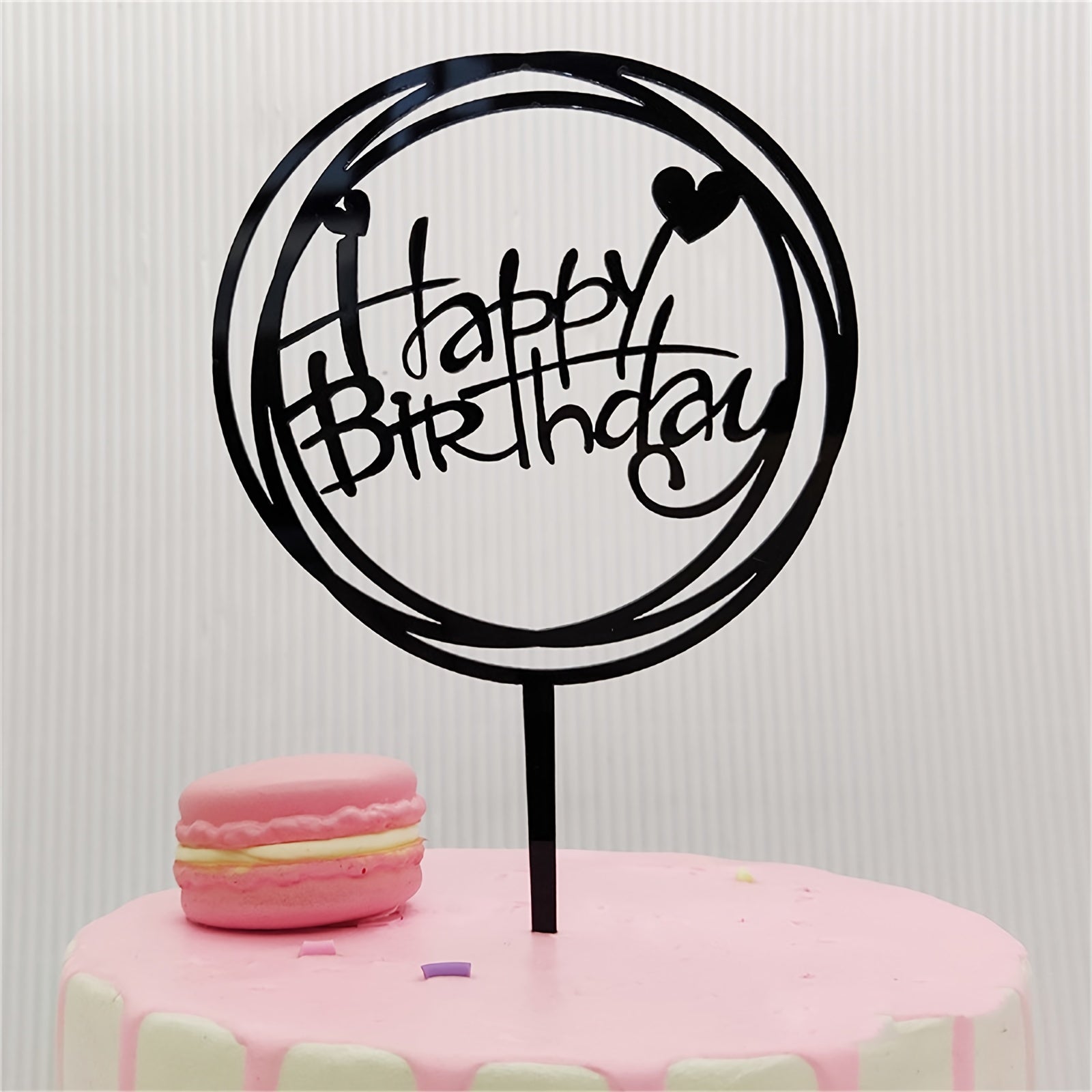 Heart Cake Insert Card Multicolor for Birthday Party Supplies