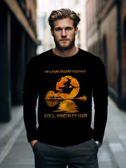 Halloween Witch Pattern Men's Long Sleeve Tee