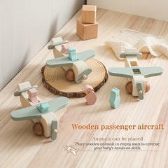 Wooden Airplane Toy for Kids - Develop Hands-On Ability